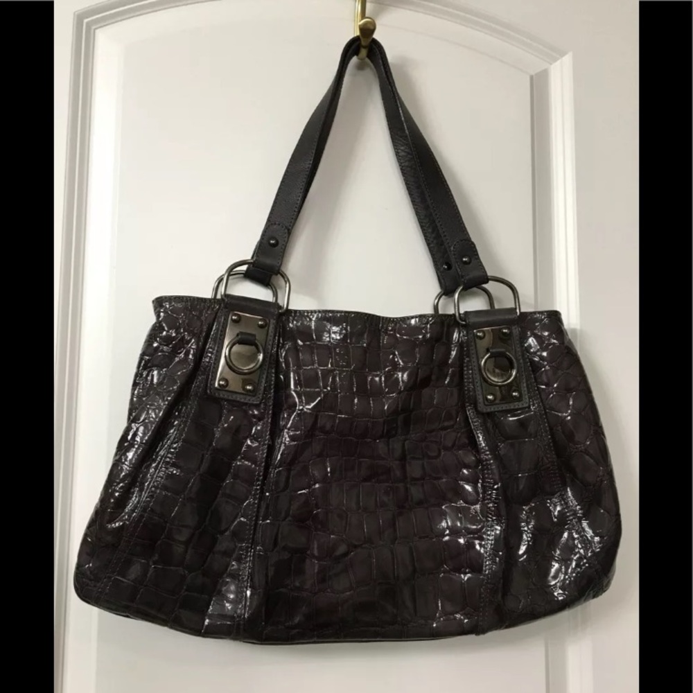 ❤️ New Gray Patent Design Ruggeri Luciano Handbag